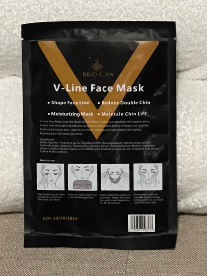 Brio Élan V-Line mask reduces the appearance of a double chin, tightens your jawline, and slims the face.